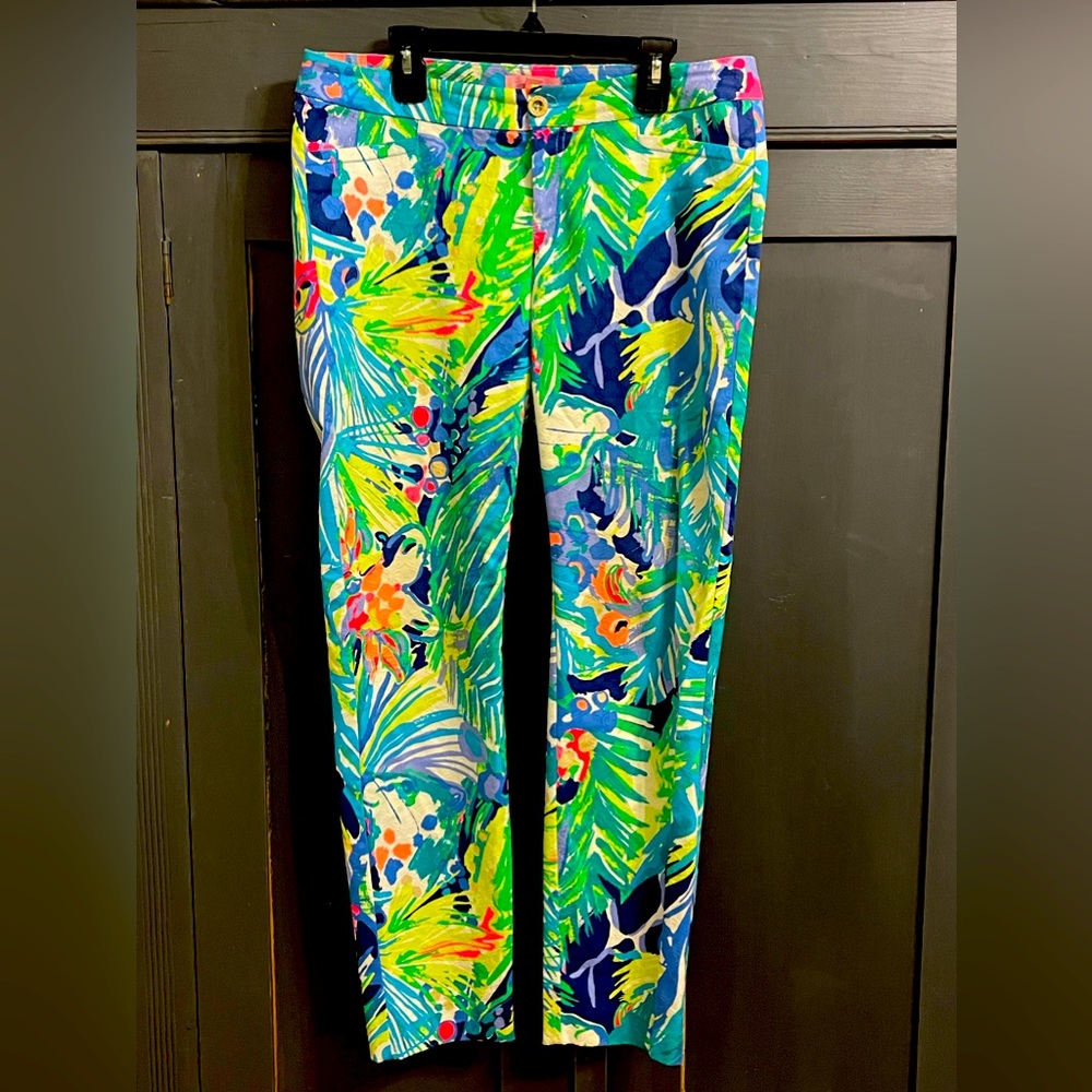 LILLY Pulitzer Kelly Ankle Length Pant in Safari Sighted  Size 0